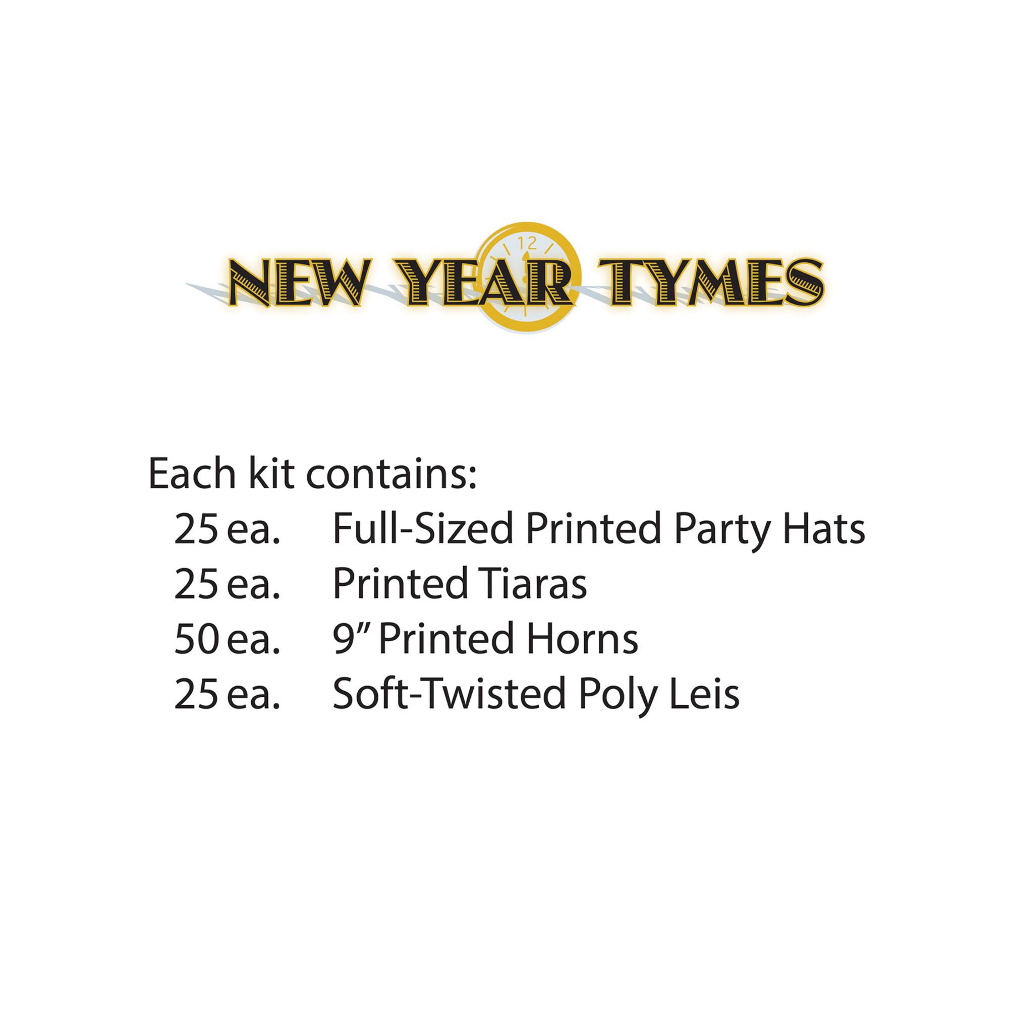 Beistle Black New Year Tymes Party Favor for 50